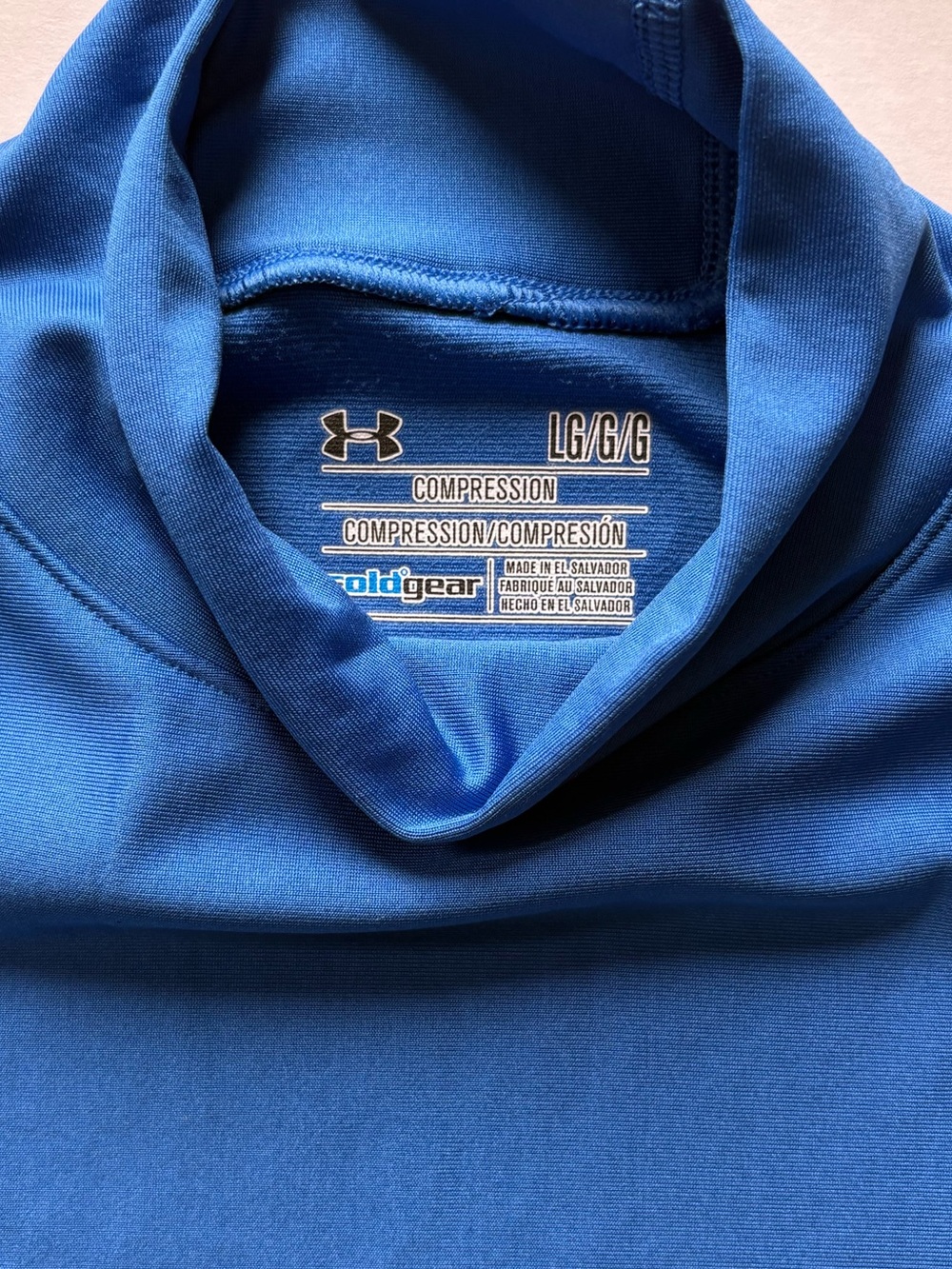 Under Armour Coldgear Compression Long Sleeve Shirt Mens Mock Neck Large Blue - Picture 3 of 9